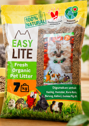 Kemasan EasyLite Organic Pet Litter 7 kg